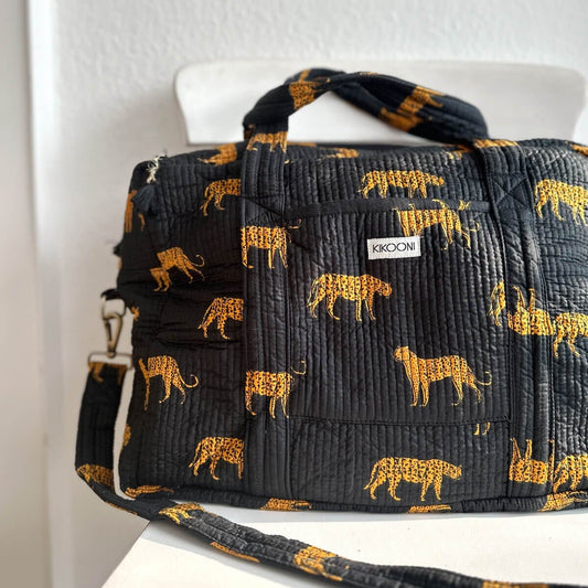Grosse Reisetasche "Black Leopard" Reisetasche KIKOONI