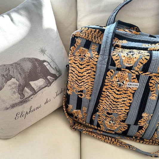 Grosse Reisetasche "Poppy Tiger black" KIKOONI