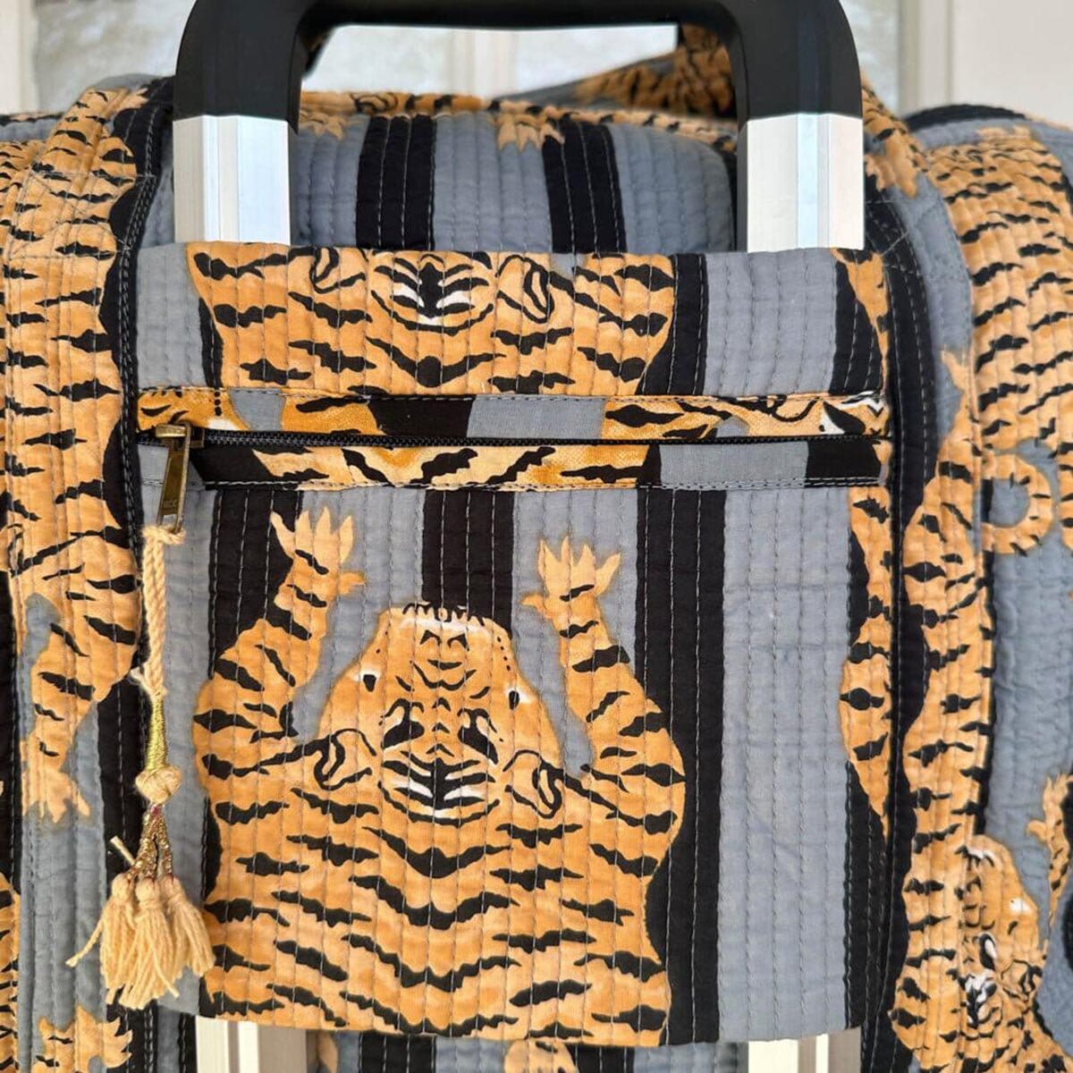 Grosse Reisetasche "Poppy Tiger black" KIKOONI 