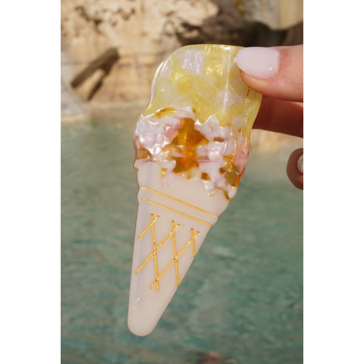 Haarklammer Icecream Yellow by Vivi. 