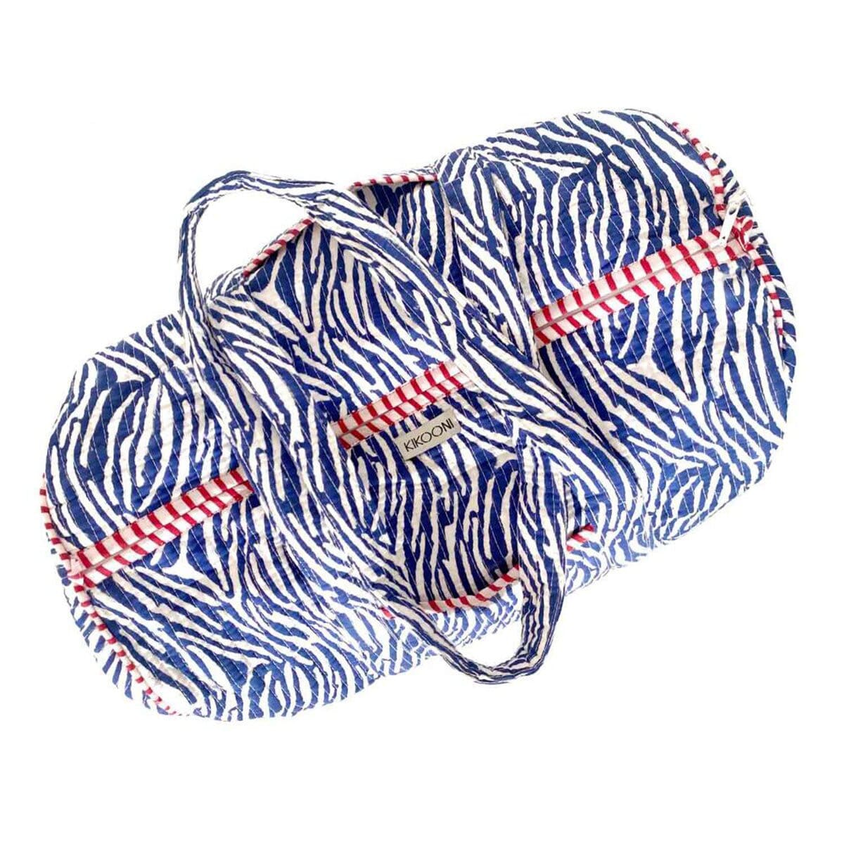 handgemachte Baumwolltasche "blue Zebra" KIKOONI 