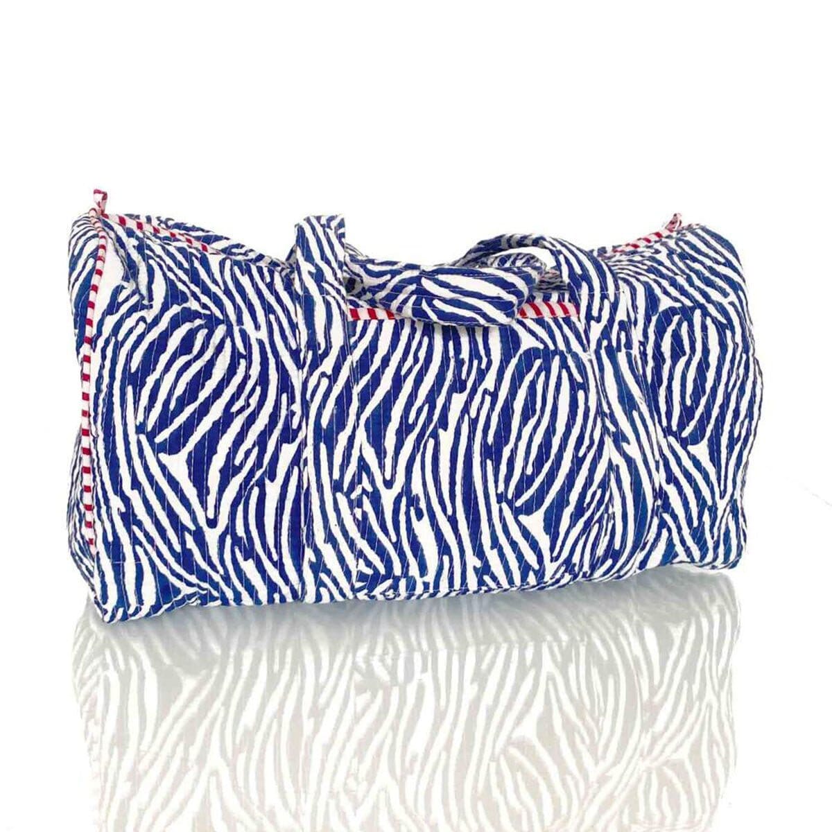 handgemachte Baumwolltasche "blue Zebra" KIKOONI 