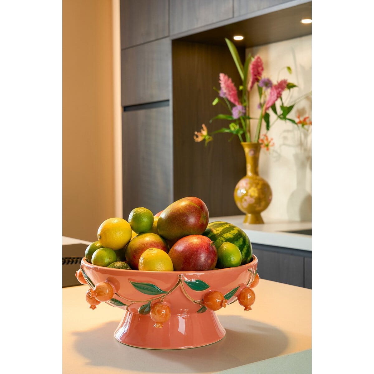 Melika Dekorationsskala - H16 x Ø39 cm - Keramik - Pink Mica Decorations 