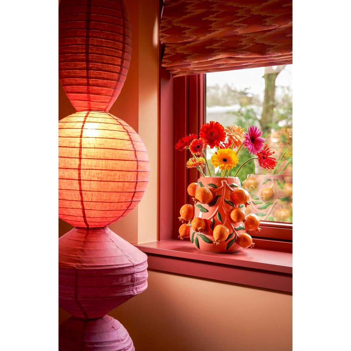 Melika Vase – H31 x Ø34 cm – Keramik – Rosa Mica Decorations 
