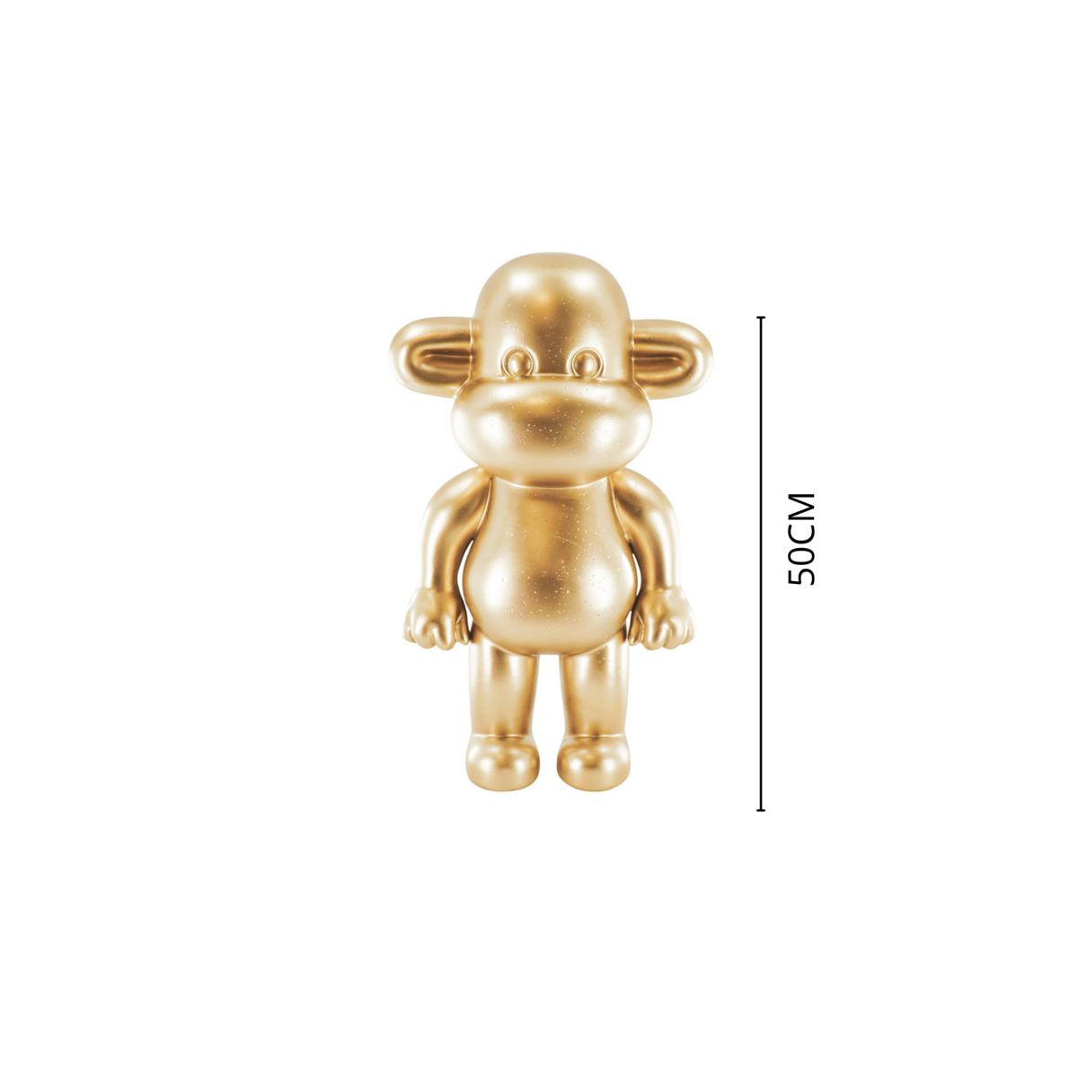 Ornament - Affenfigur 'The Legend' -Polyresin - Gold - 33x21x50 cm Housevitamin 