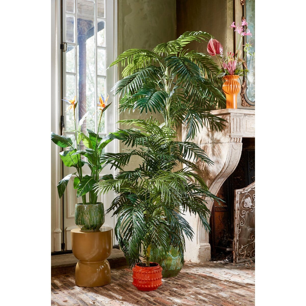 Stage Beistelltisch – H45 x Ø35 cm – Zement – Gelb Mica Decorations 