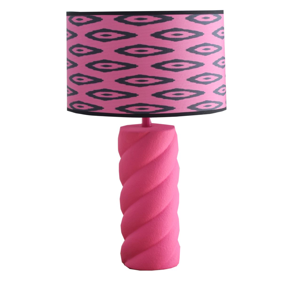 Tischlampe - Twisted Candy -Keramik - Rosa -E27- 12x12x28cm Housevitamin 