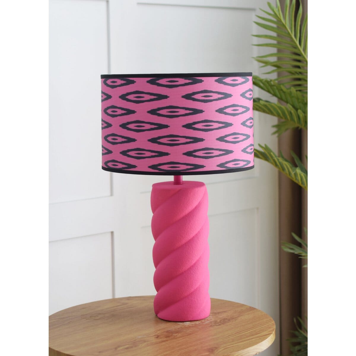 Tischlampe - Twisted Candy -Keramik - Rosa -E27- 12x12x28cm Housevitamin 